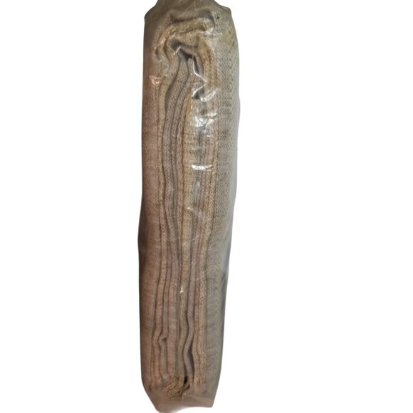 Sears 3-In-1 Lined Rod-Pocket Draperies Pair 80" x 84" Light Chocolate Vtg NEW - Picture 9 of 10